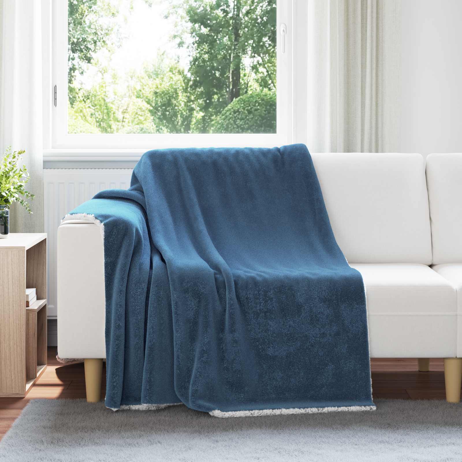Wohndecke Marineblau 150 x 200 cm 1.64 kg Fleece