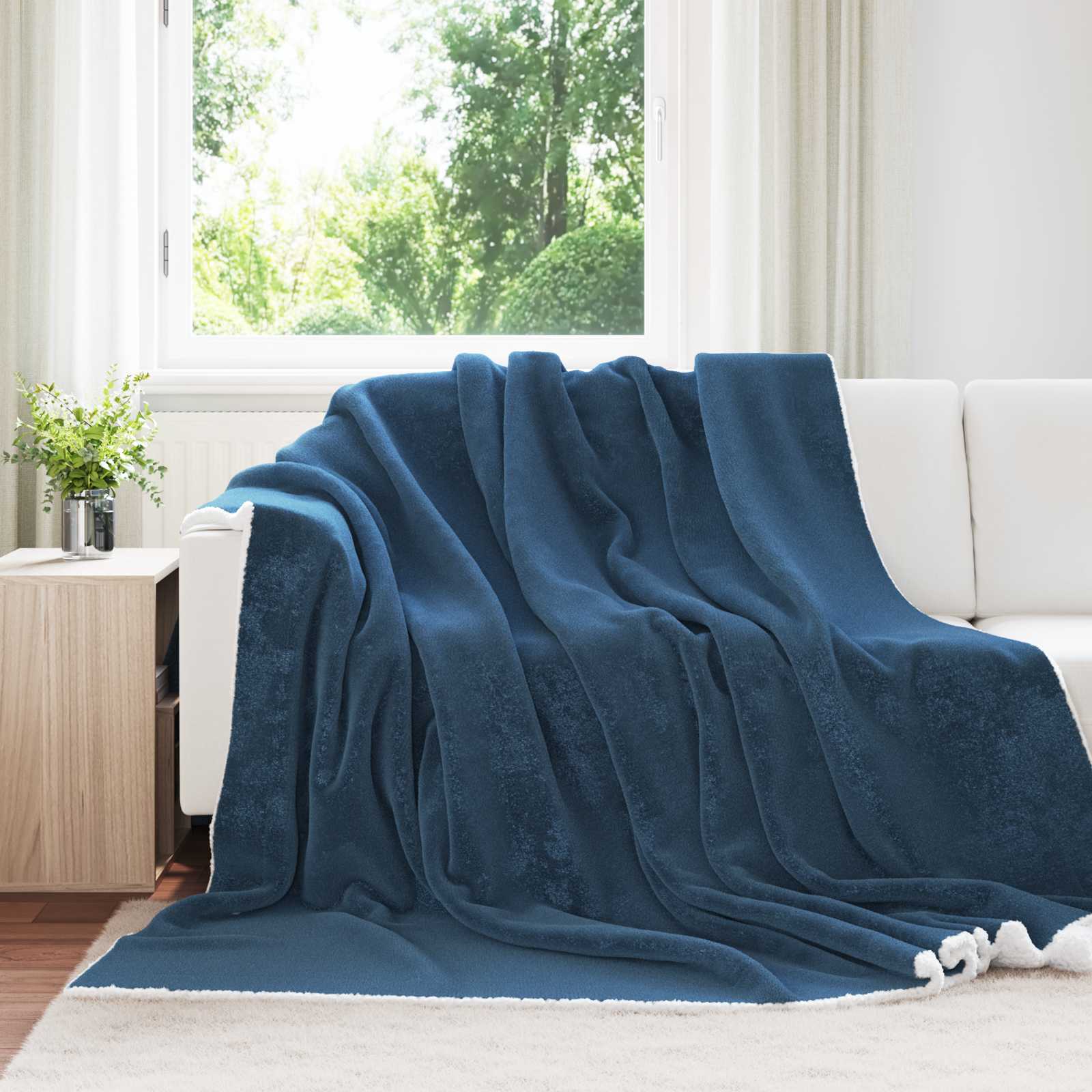 Wohndecke Marineblau 240 x 270 cm 3.17 kg Fleece