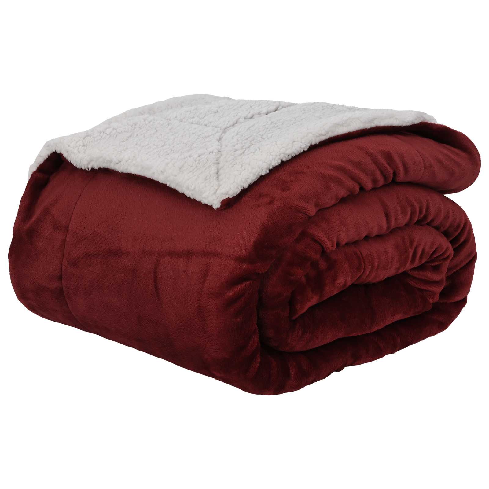 Wohndecke Bordeauxrot 130 x 150 cm 1 kg Fleece