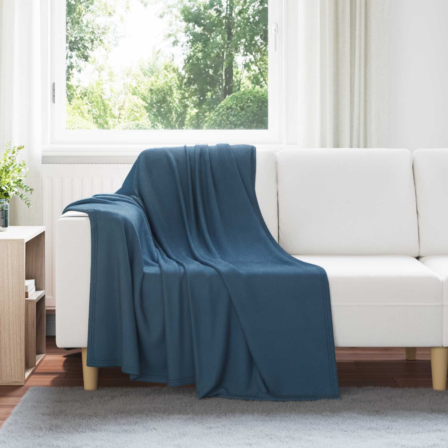 Wohndecke Marineblau 170 x 130 cm 0.31 kg Fleece