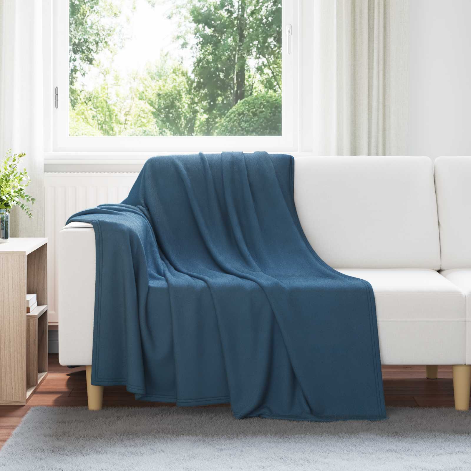 Wohndecke Marineblau 200 x 150 cm 0.42 kg Fleece