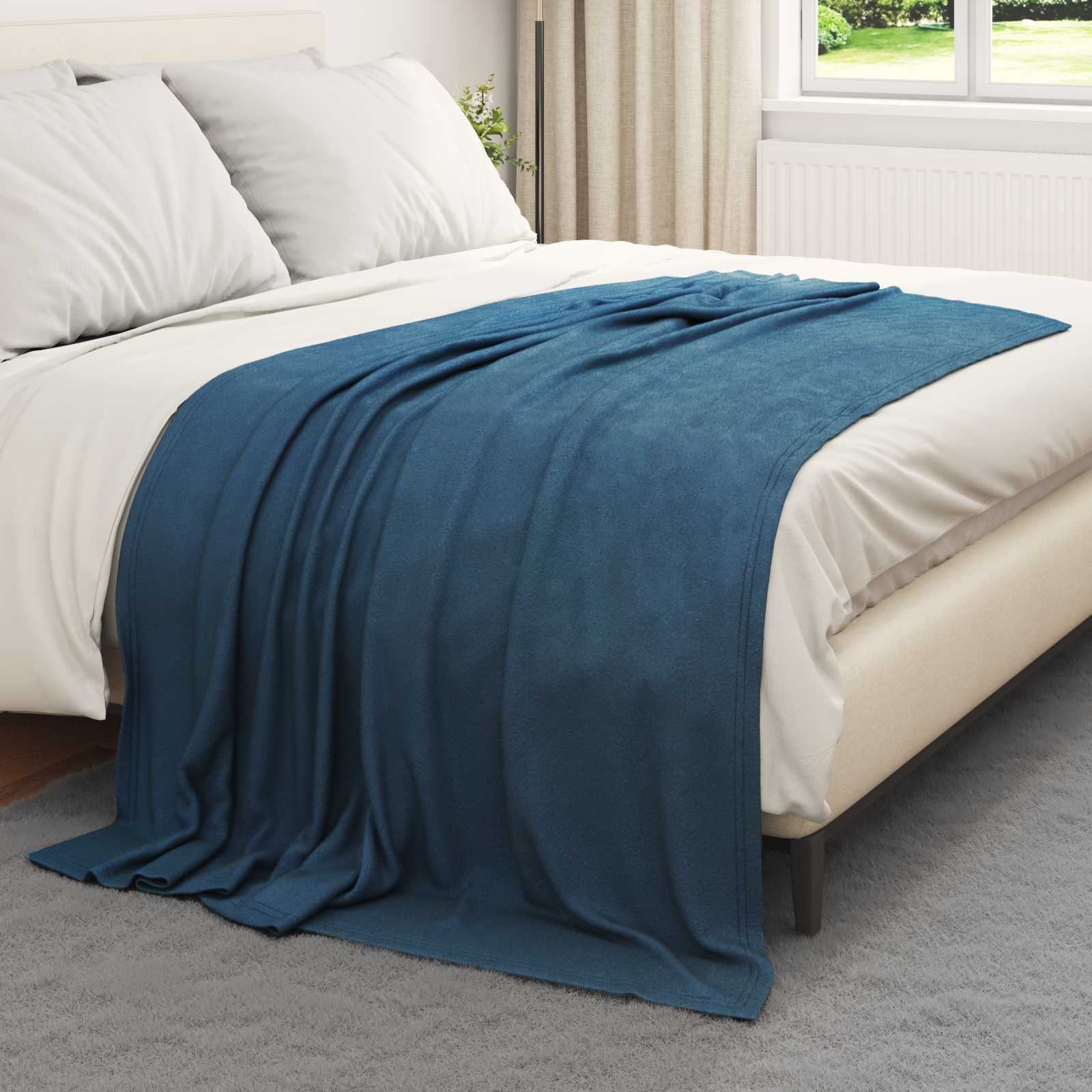 Wohndecke Marineblau 200 x 150 cm 0.42 kg Fleece