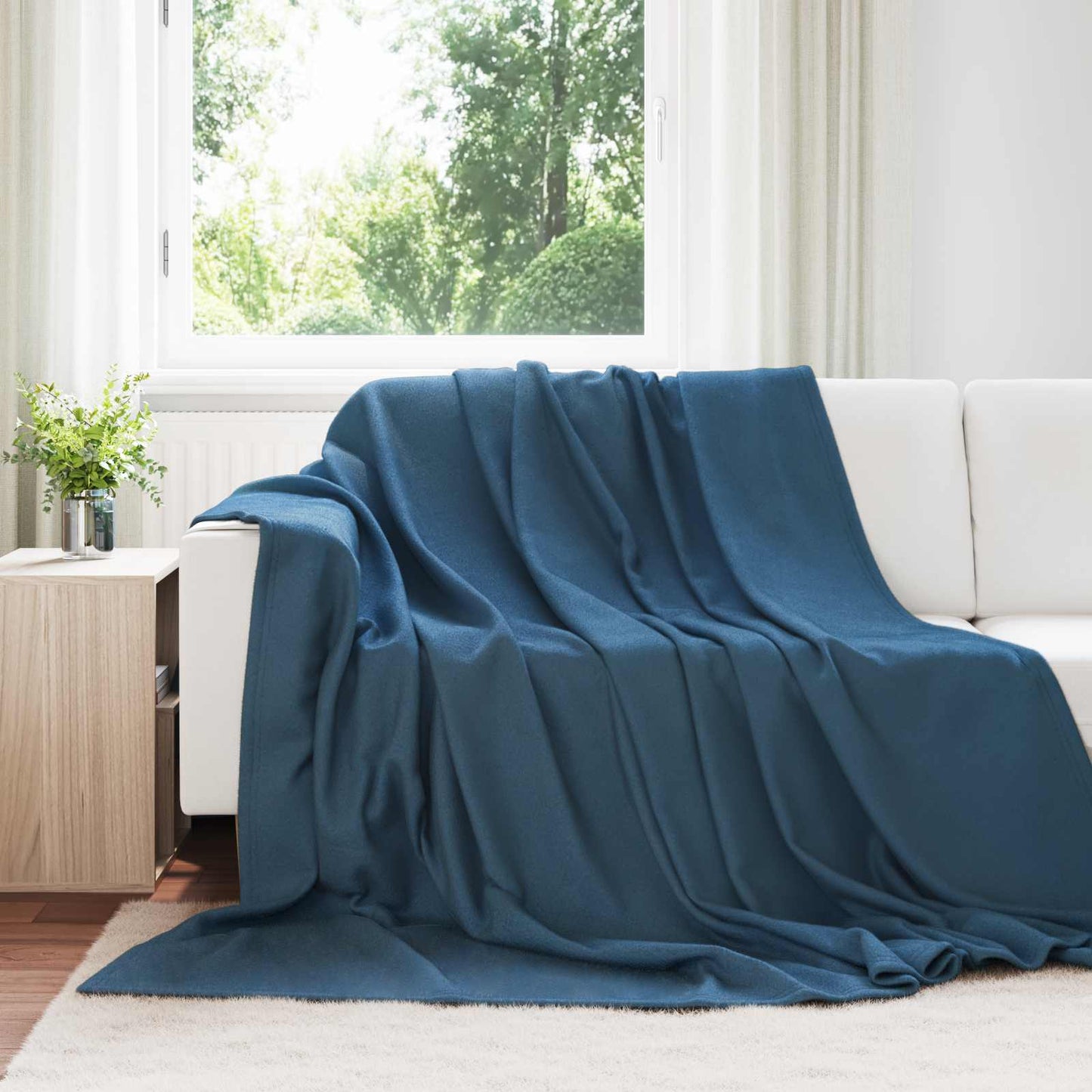 Wohndecke Marineblau 240 x 220 cm 0.74 kg Fleece