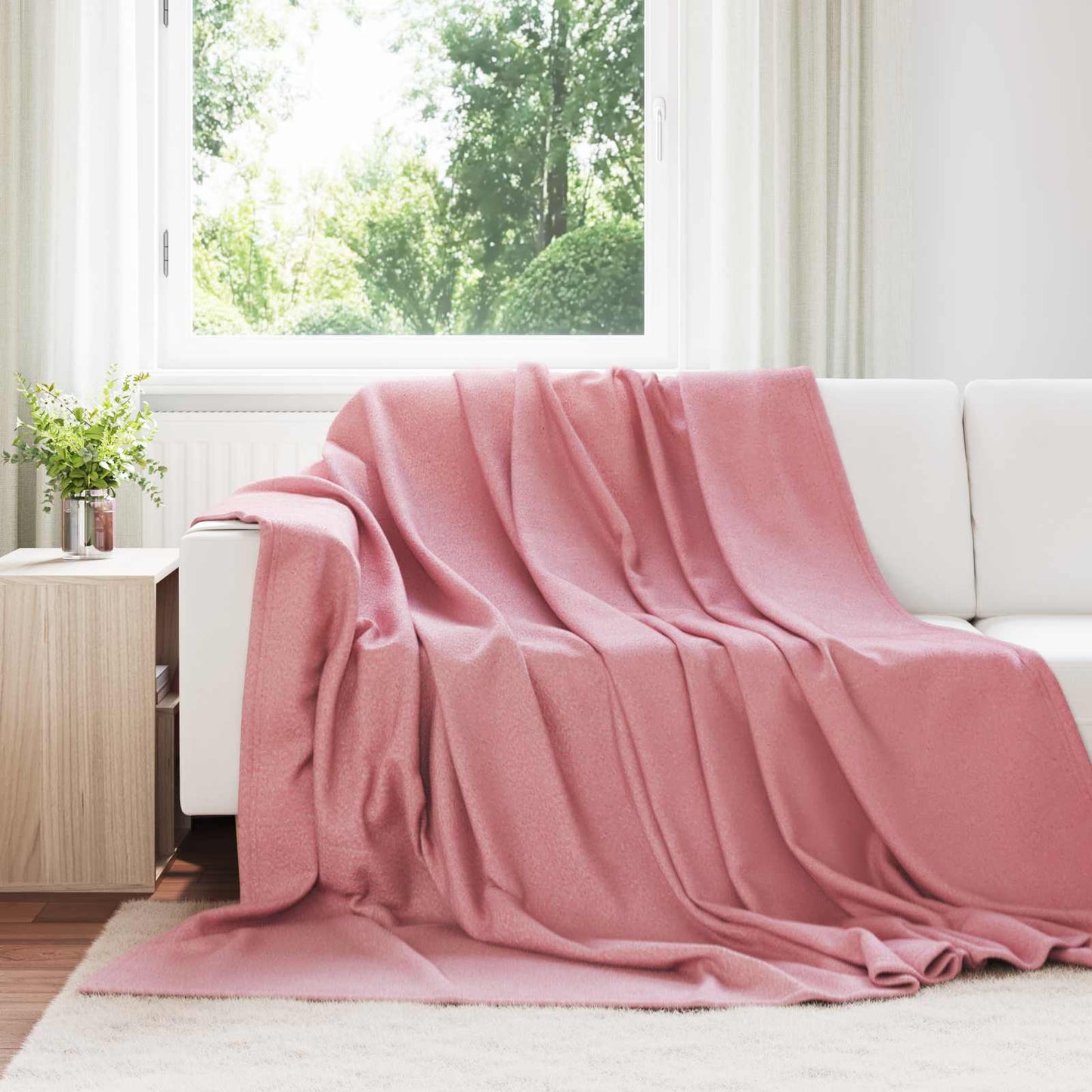 Wohndecke Rosa 240 x 220 cm 0.74 kg Fleece
