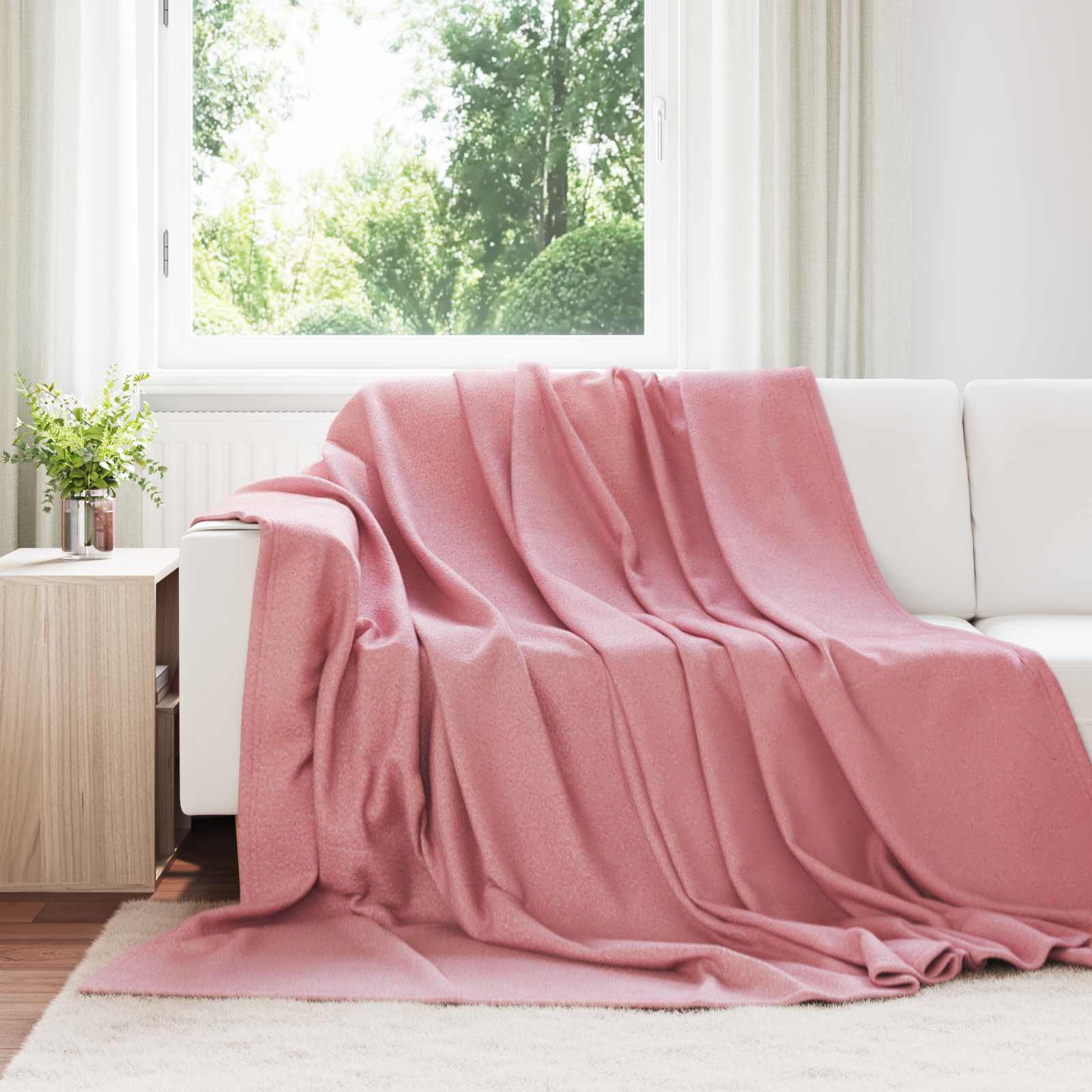 Wohndecke Rosa 240 x 220 cm 0.74 kg Fleece