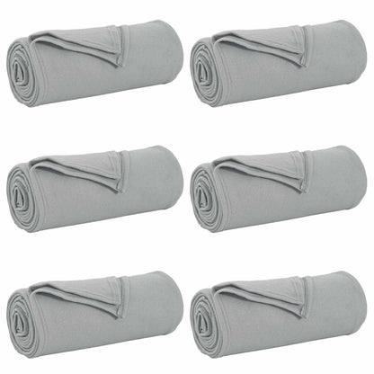 Wohndecken 6 stk. Grau 240 x 220 cm 4.28 kg Fleece