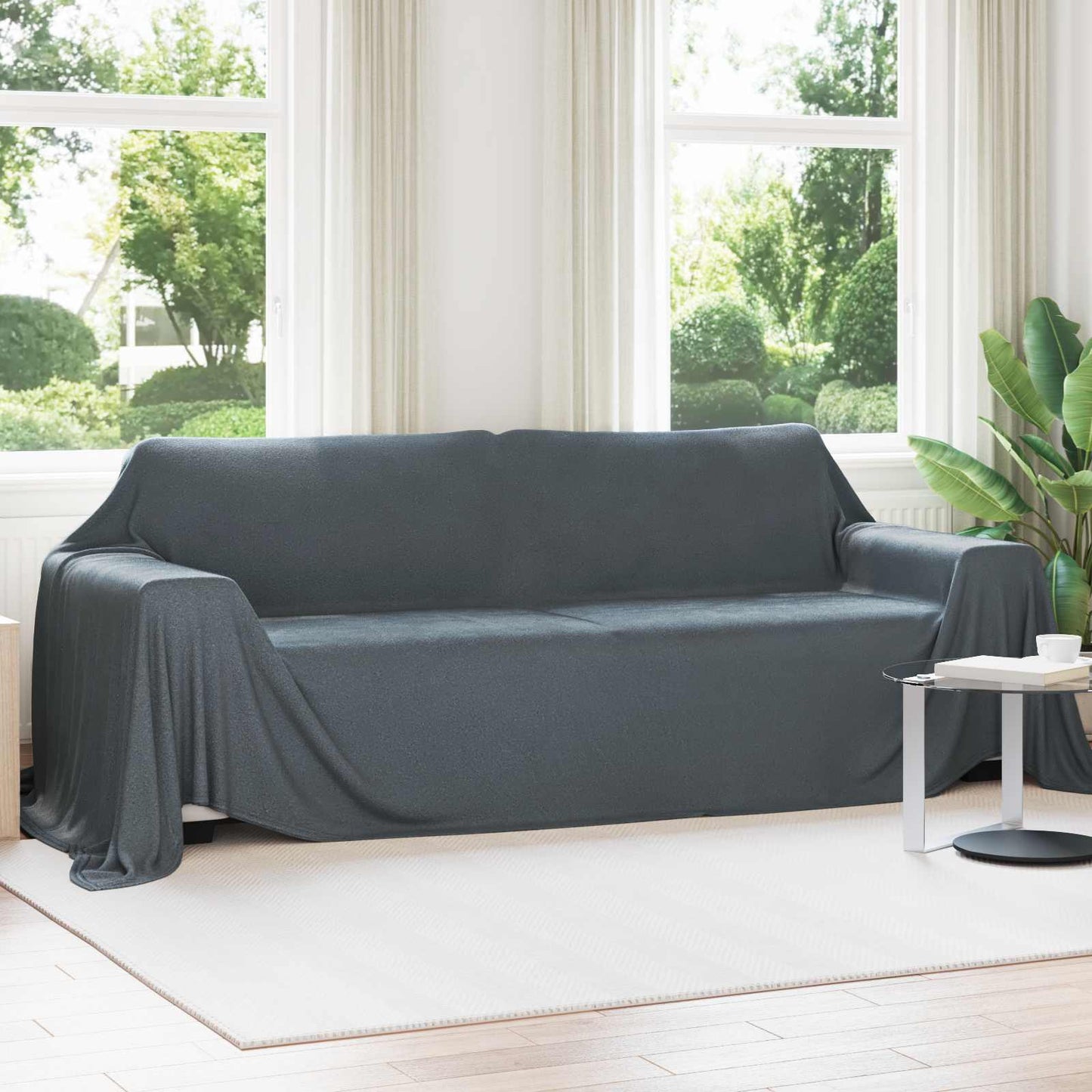 Wohndecken 6 stk. Dunkelgrau 350 x 270 cm 8.09 kg Fleece