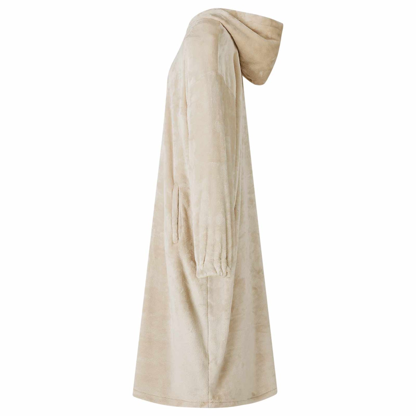 Decken-Hoodie Beige S Flanell