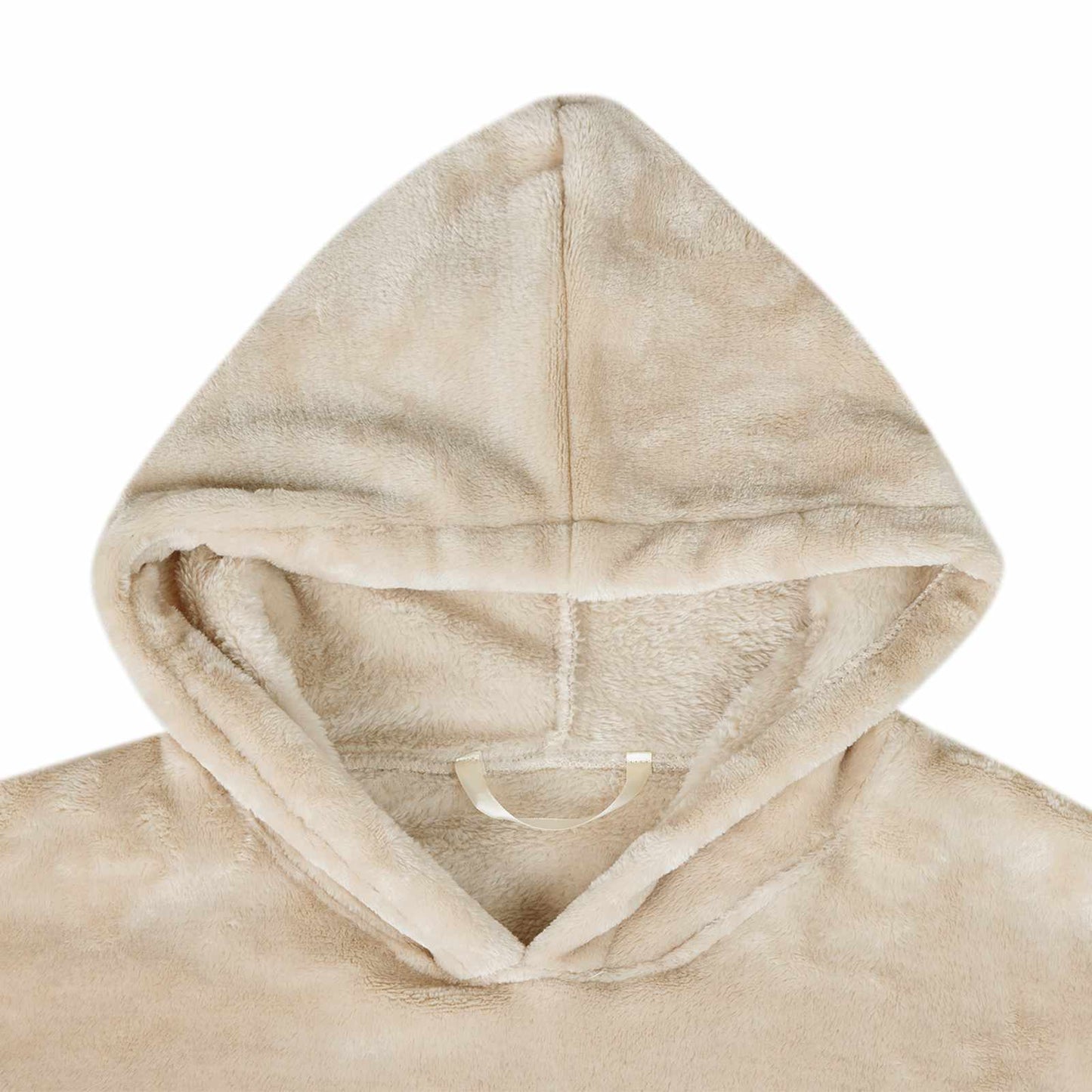 Decken-Hoodie Beige L Flanell