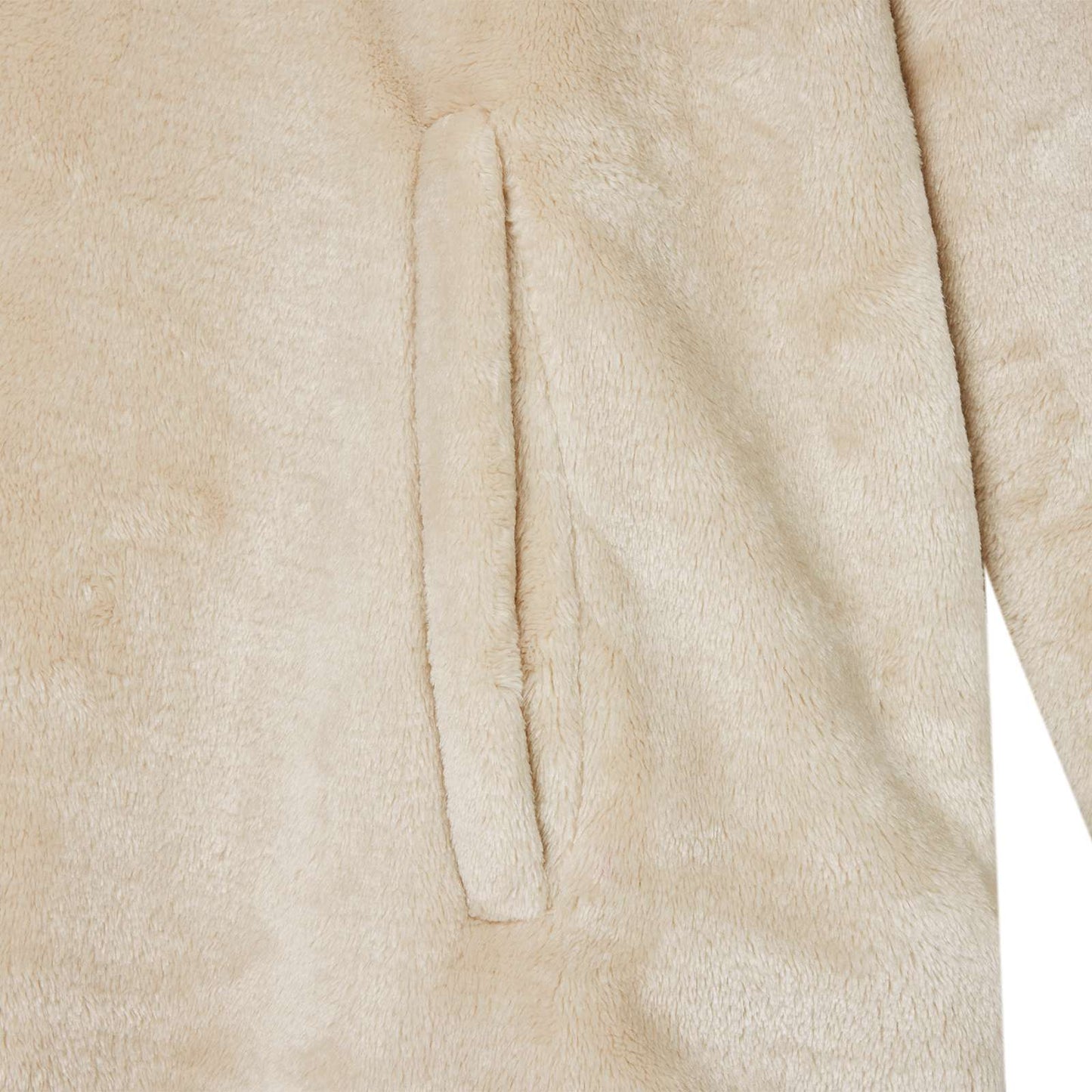 Decken-Hoodie Beige L Flanell