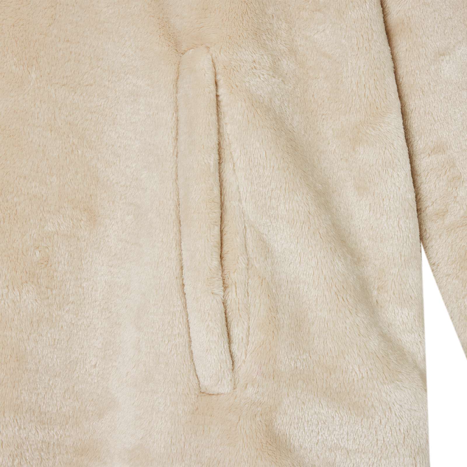 Decken-Hoodie Beige L Flanell