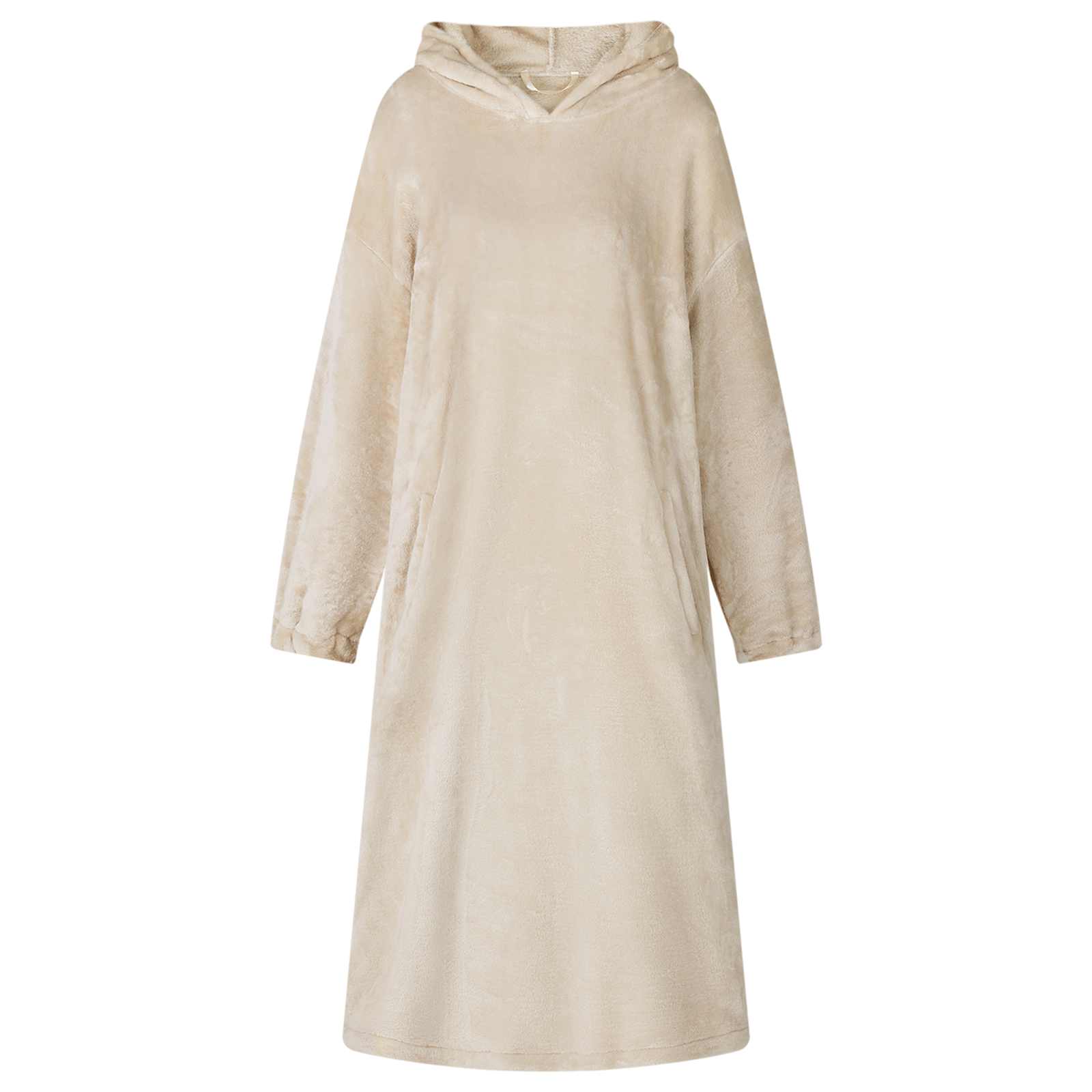 Decken-Hoodie Beige L Flanell