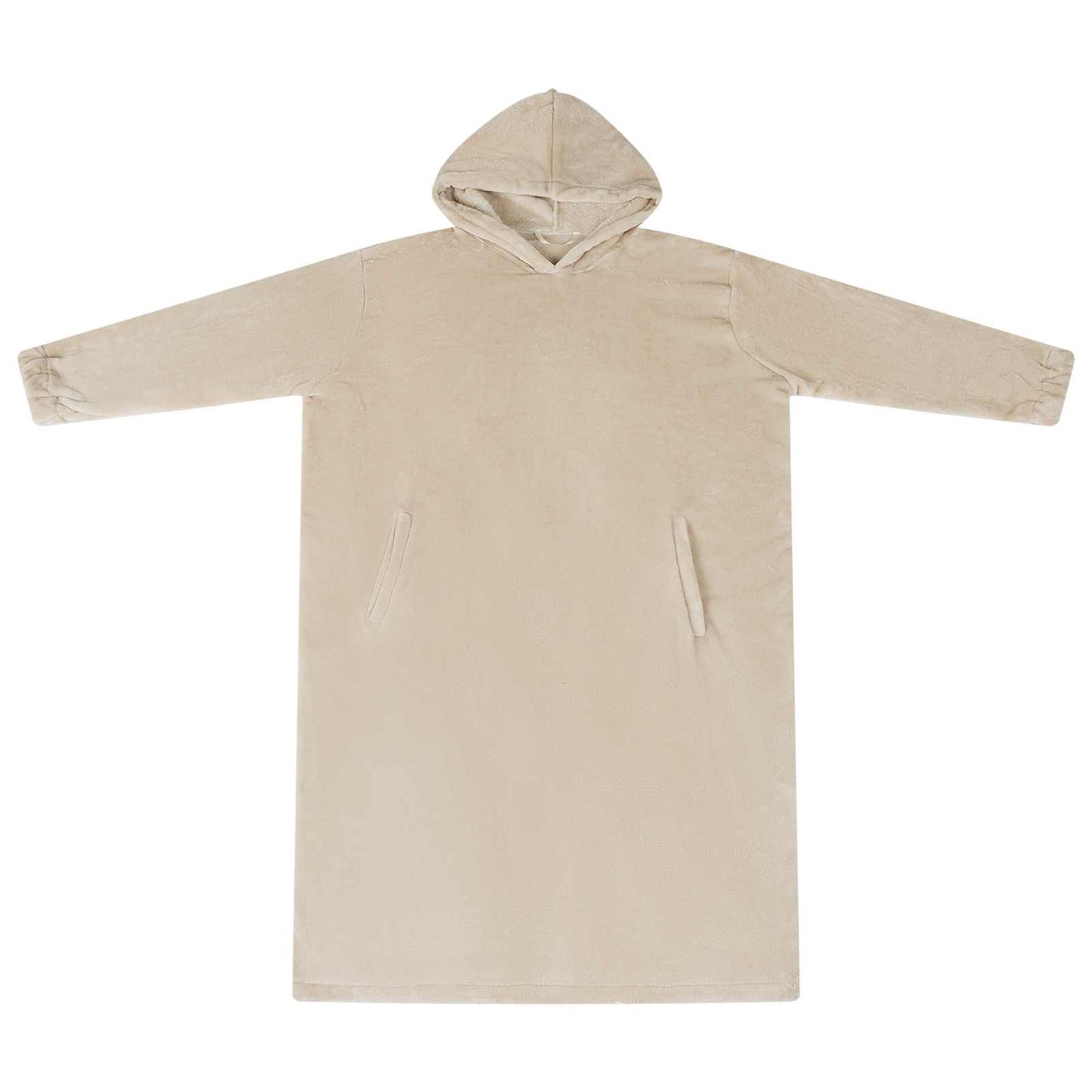 Decken-Hoodie Beige L Flanell
