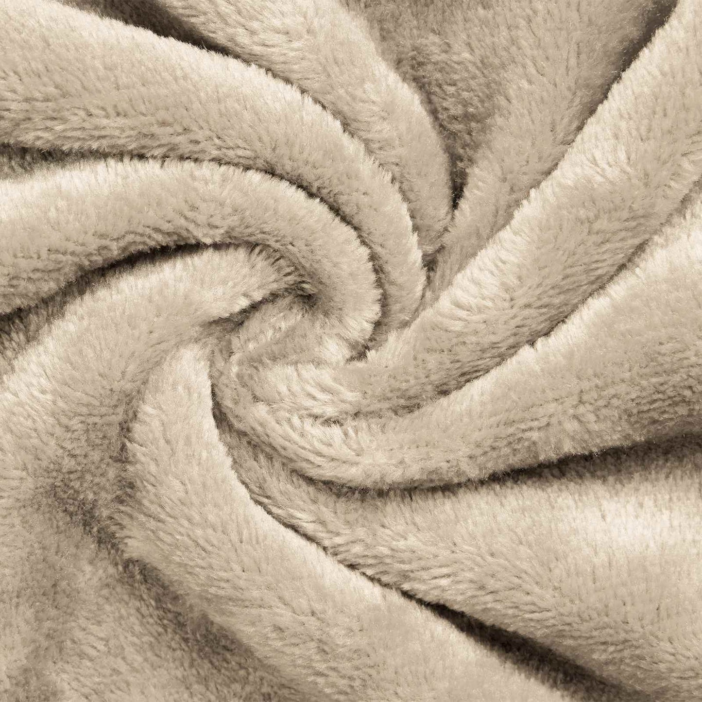 Decken-Hoodie Beige L Flanell