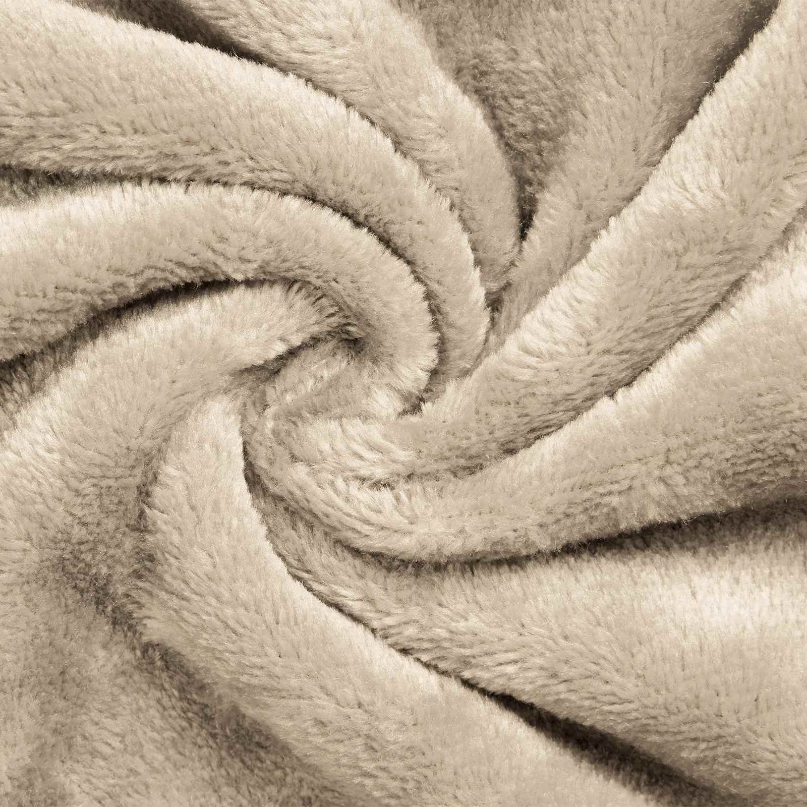 Decken-Hoodie Beige L Flanell