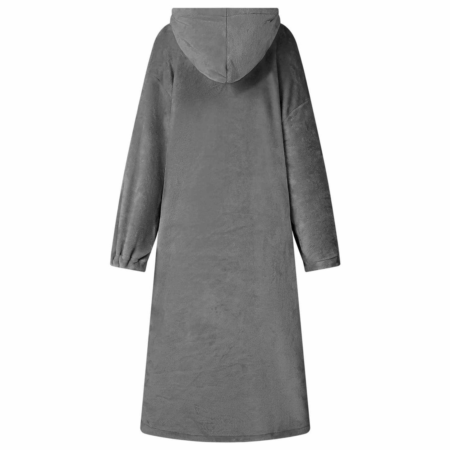 Decken-Hoodie Dunkelgrau M Flanell