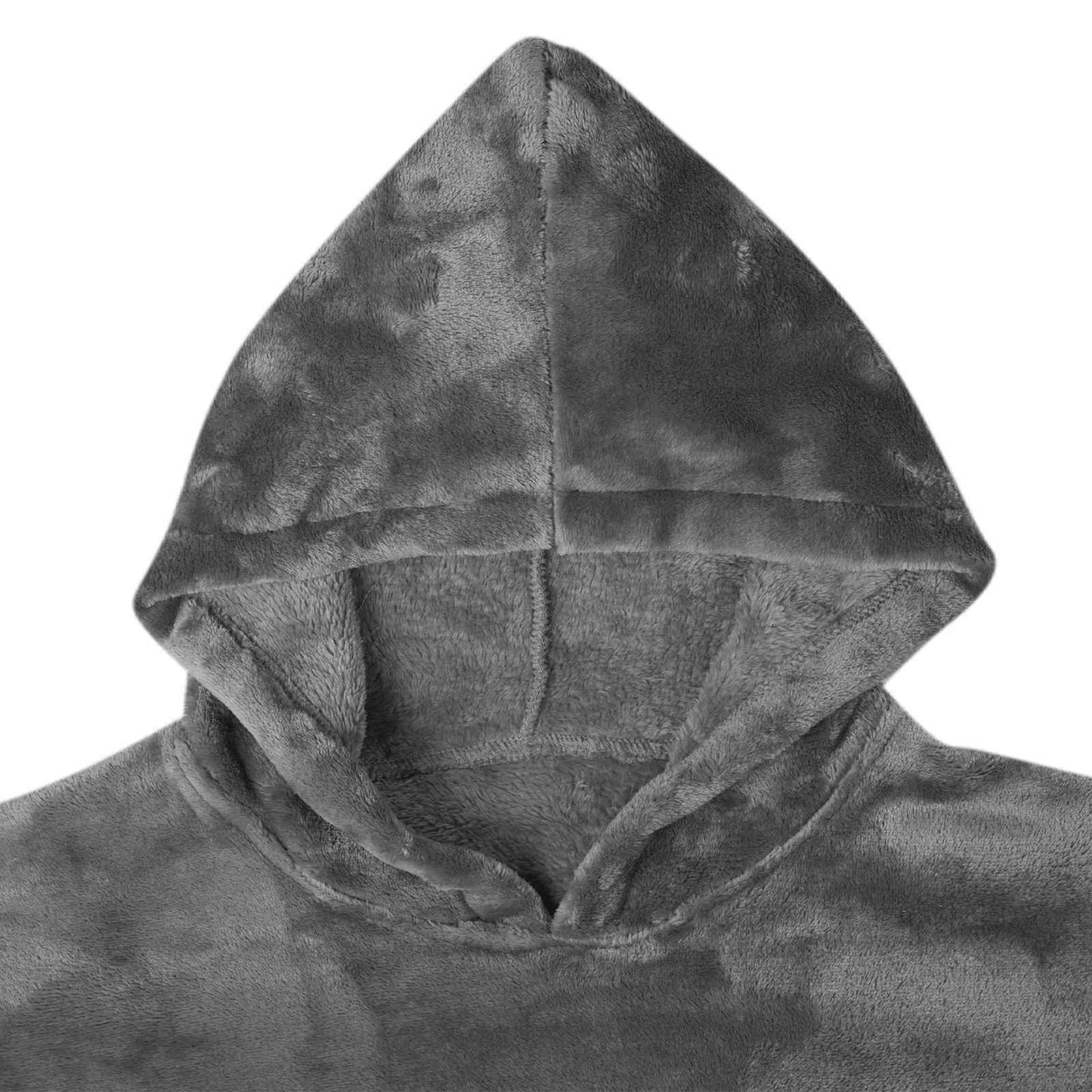 Decken-Hoodie Dunkelgrau L Flanell