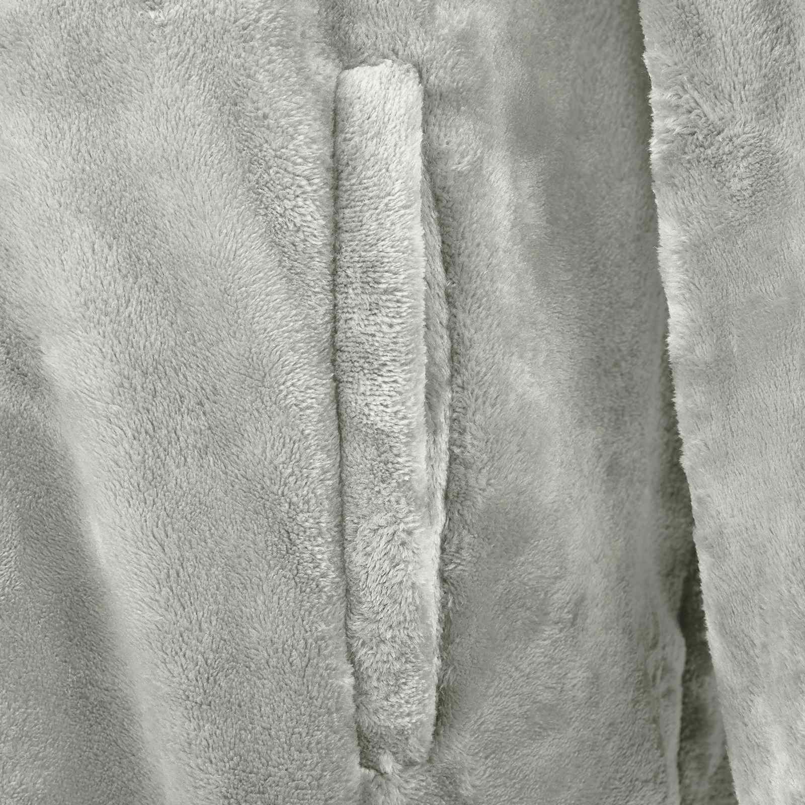 Decken-Hoodie Grau S Flanell