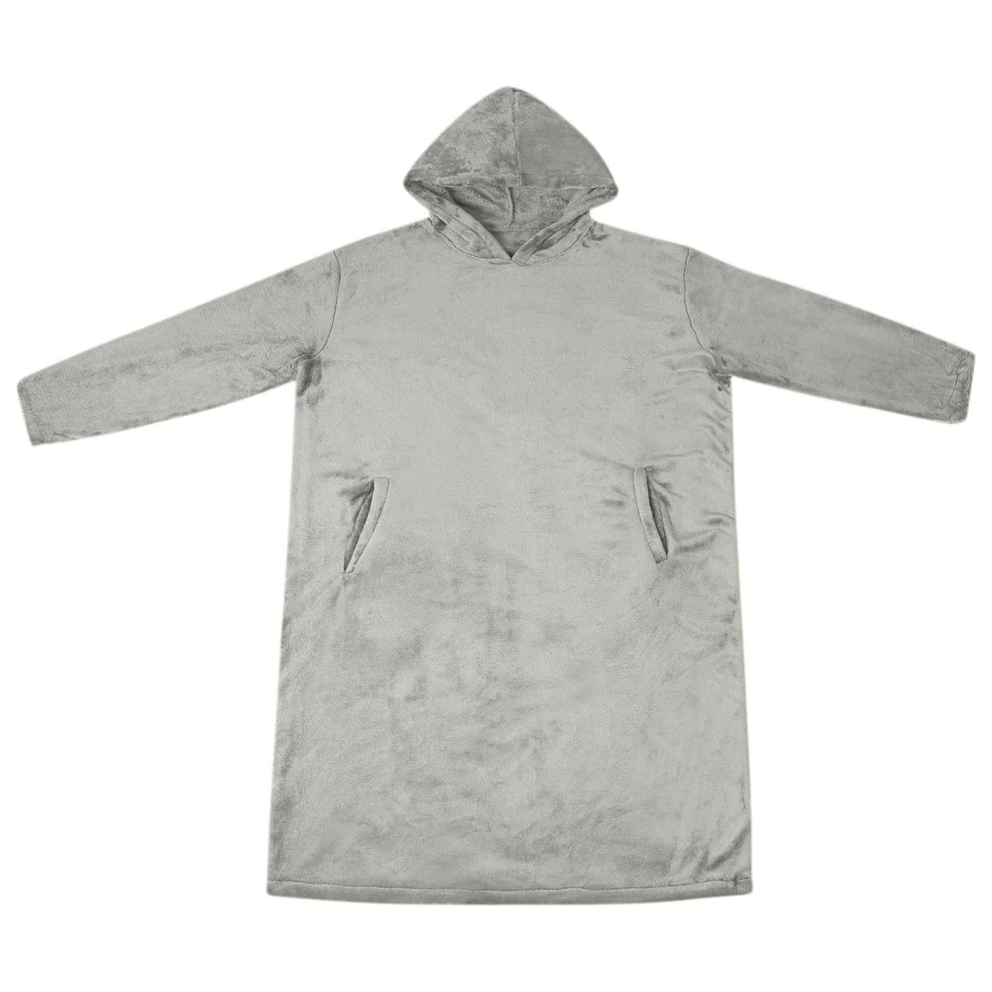 Decken-Hoodie Grau M Flanell