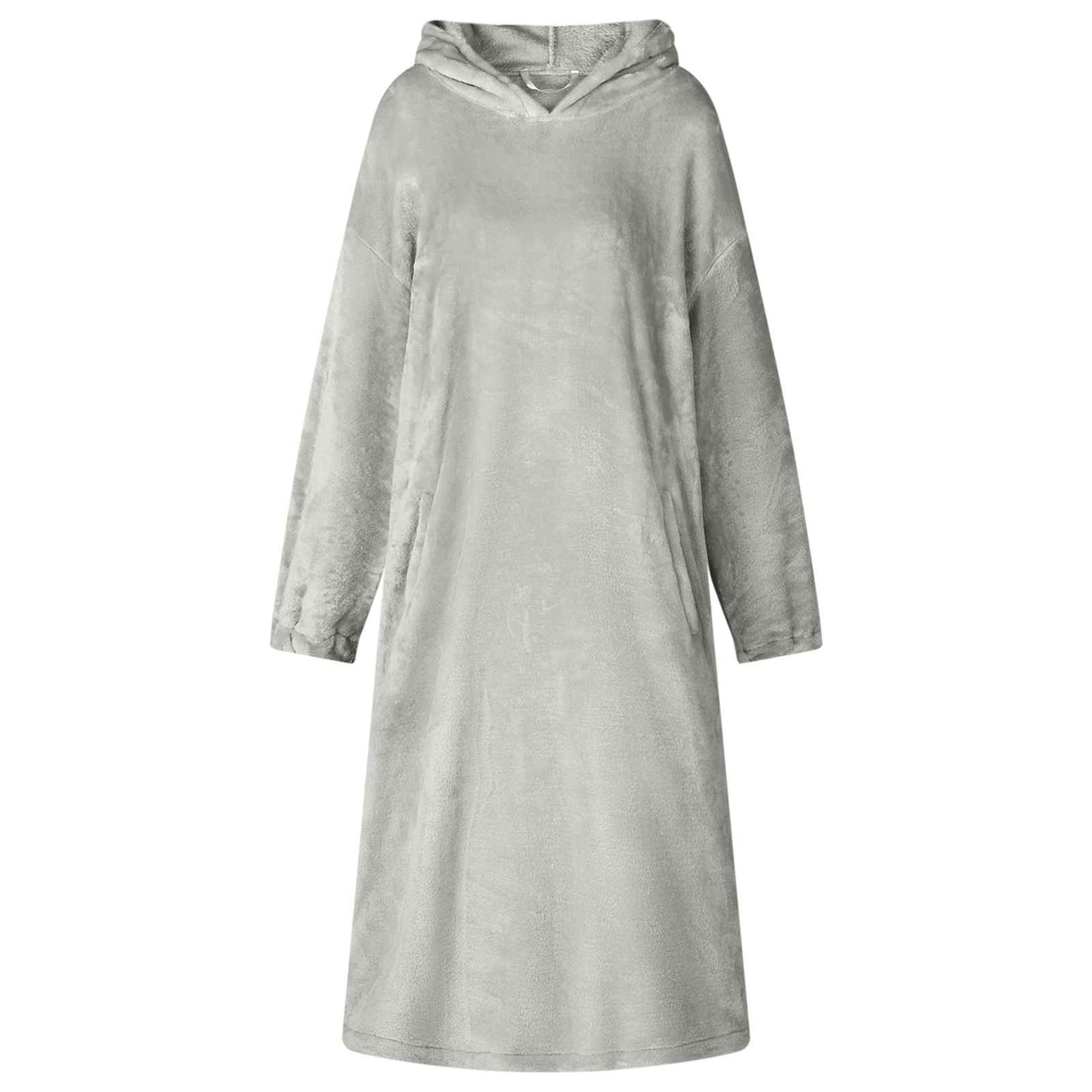 Decken-Hoodie Grau L Flanell