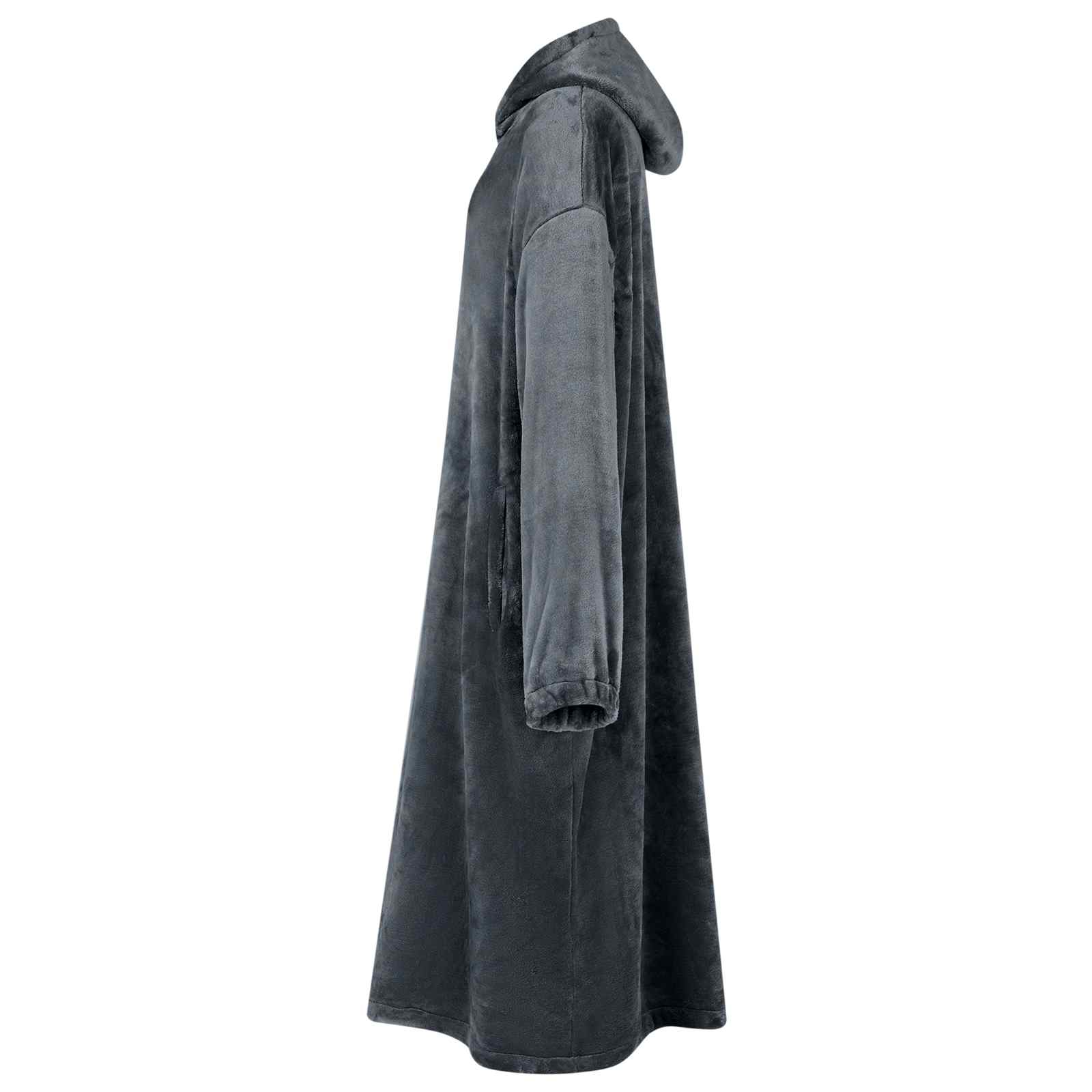 Decken-Hoodie Marineblau S Flanell