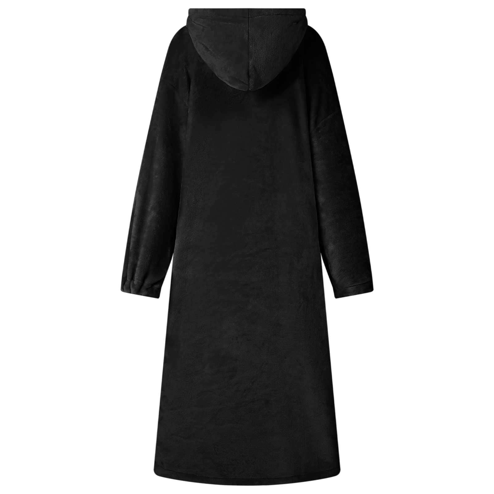 Decken-Hoodie Schwarz S Flanell