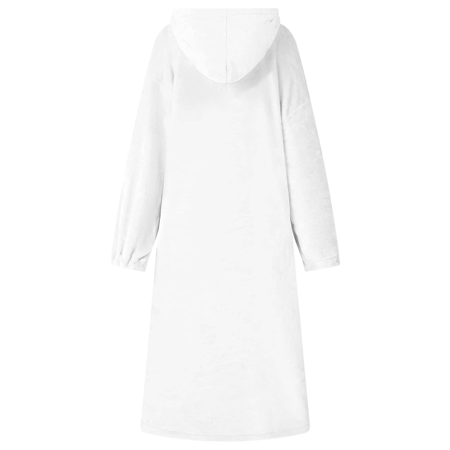 Decken-Hoodie Weiß L Flanell