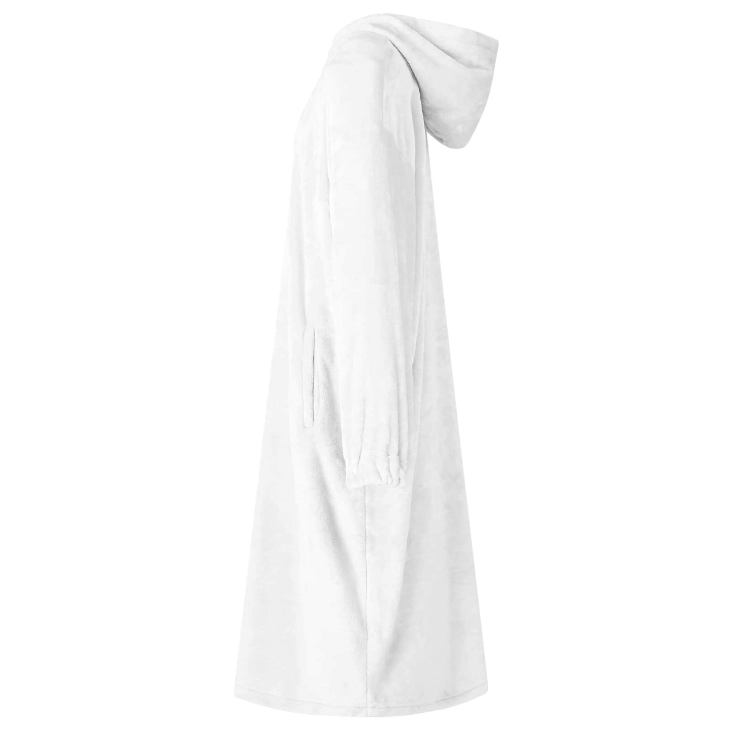 Decken-Hoodie Weiß L Flanell