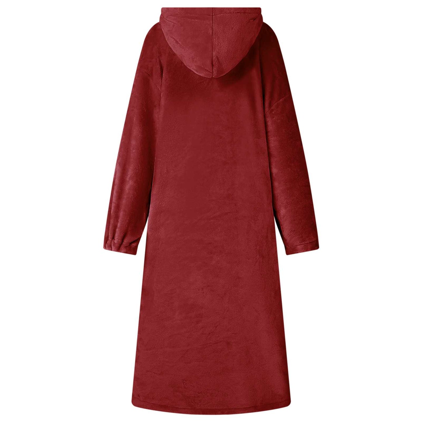 Decken-Hoodie Bordeauxrot S Flanell