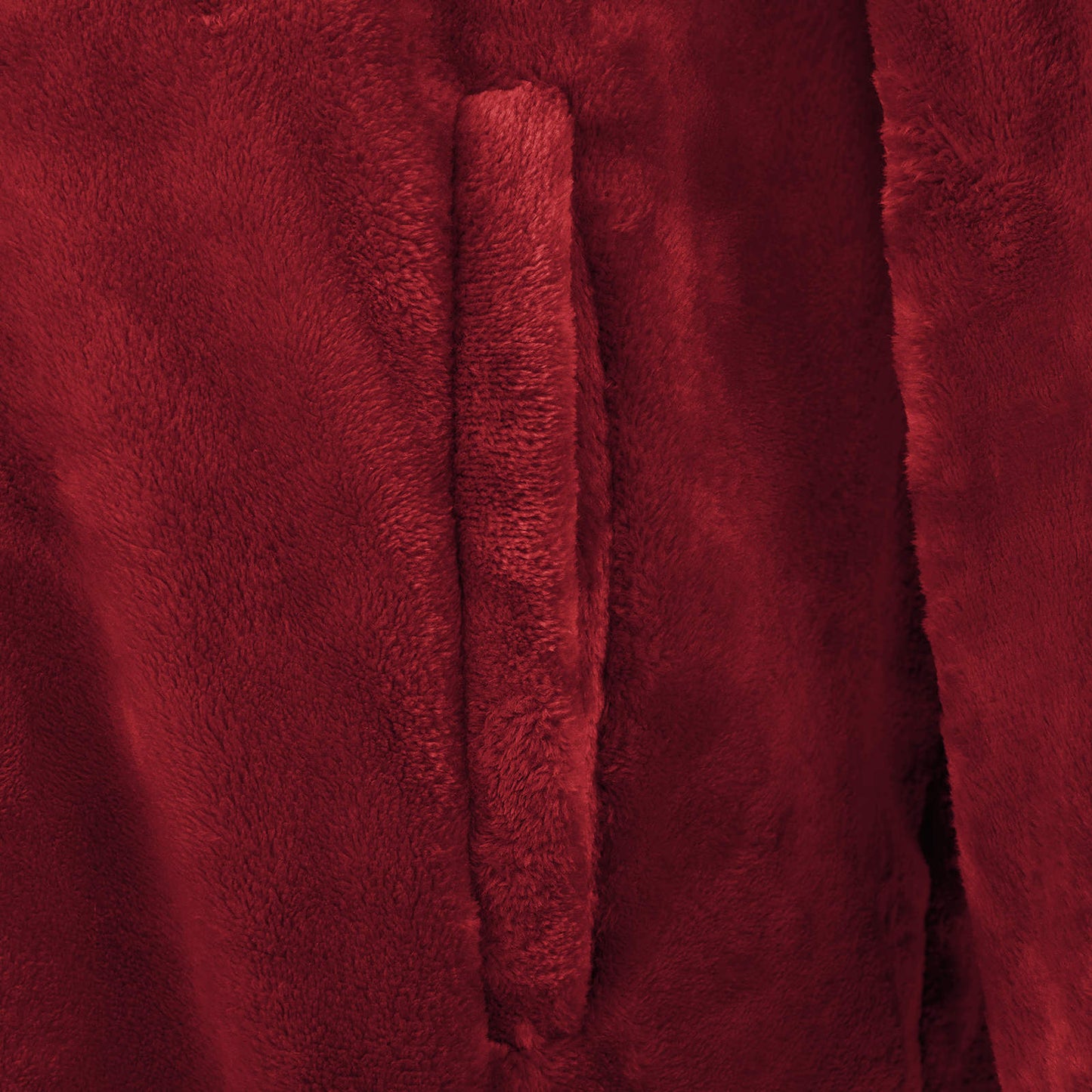 Decken-Hoodie Bordeauxrot M Flanell