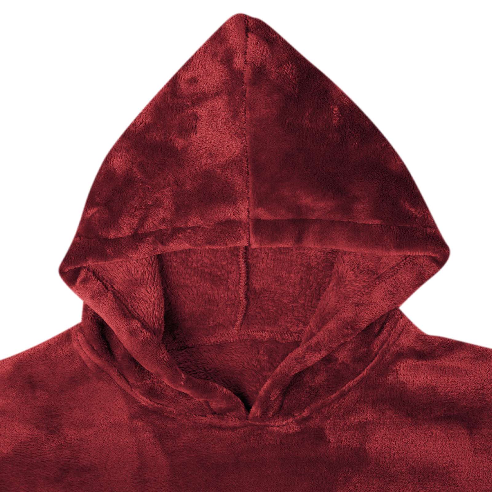 Decken-Hoodie Bordeauxrot L Flanell