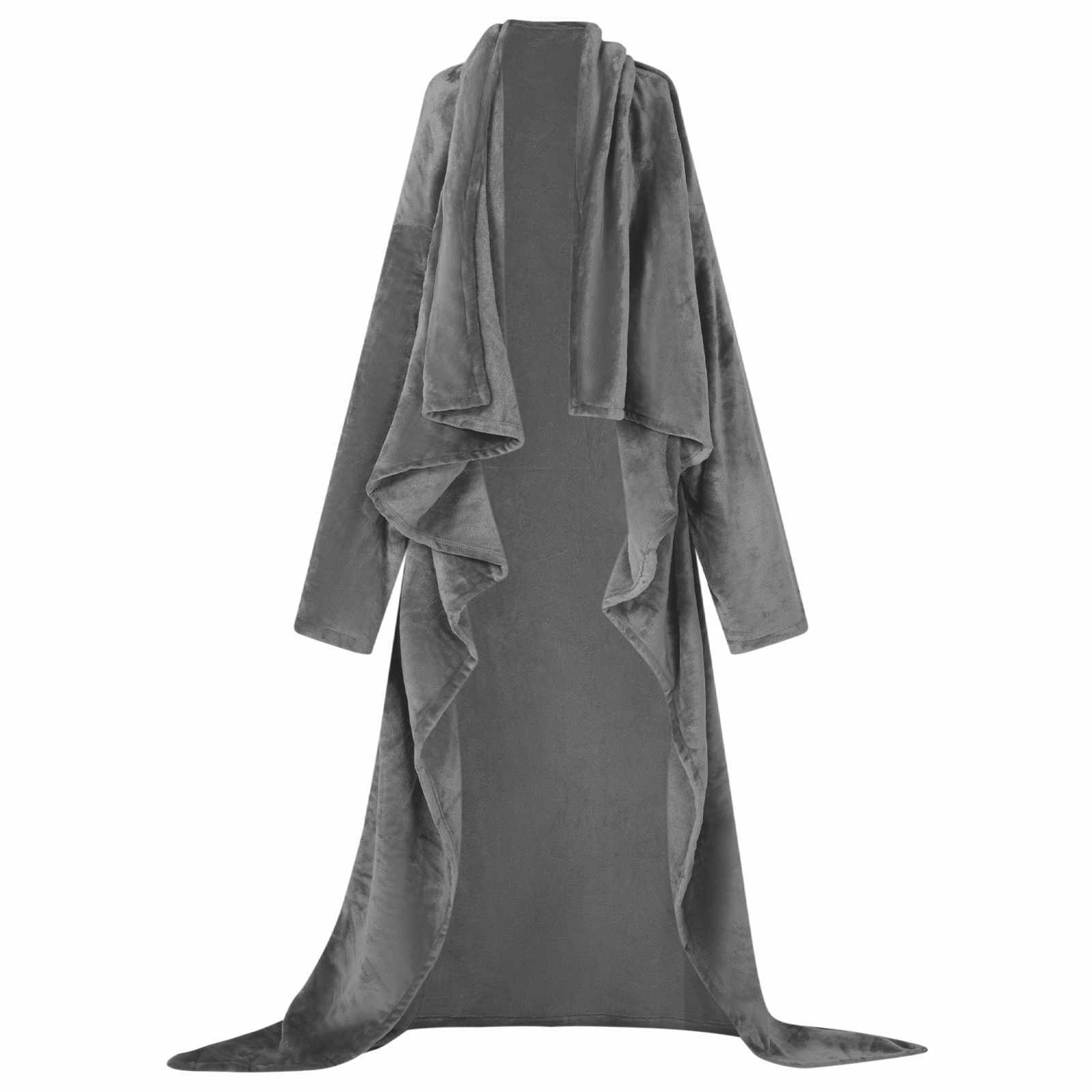 Decken-Hoodie Dunkelgrau F Flanell