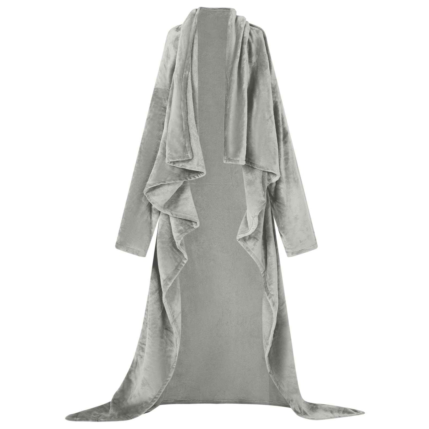 Decken-Hoodie Grau F Flanell