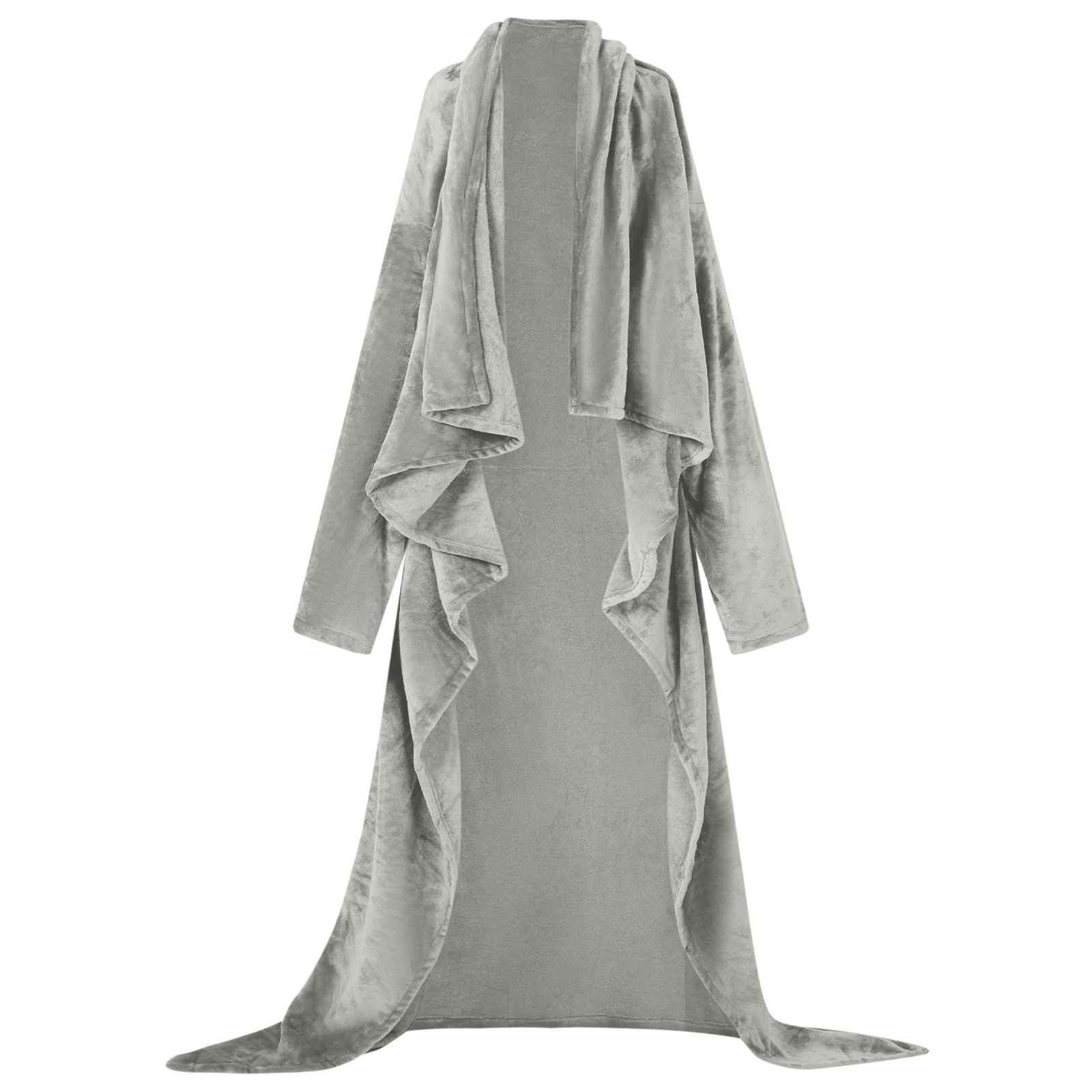 Decken-Hoodie Grau F Flanell