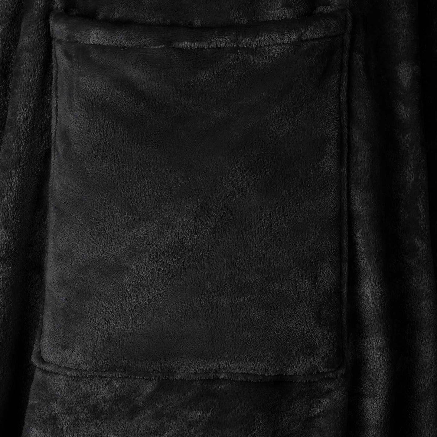 Decken-Hoodie Schwarz F Flanell