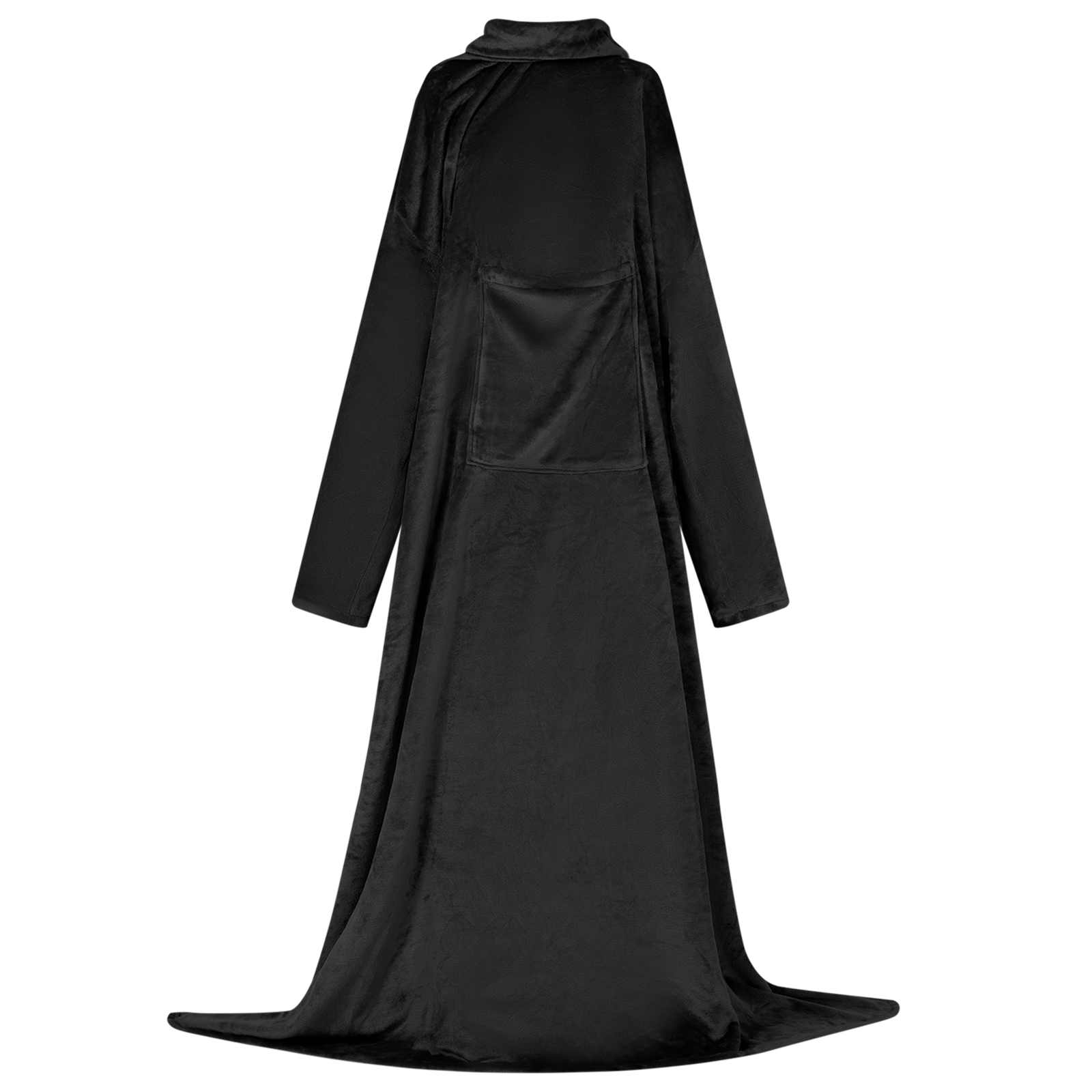 Decken-Hoodie Schwarz F Flanell