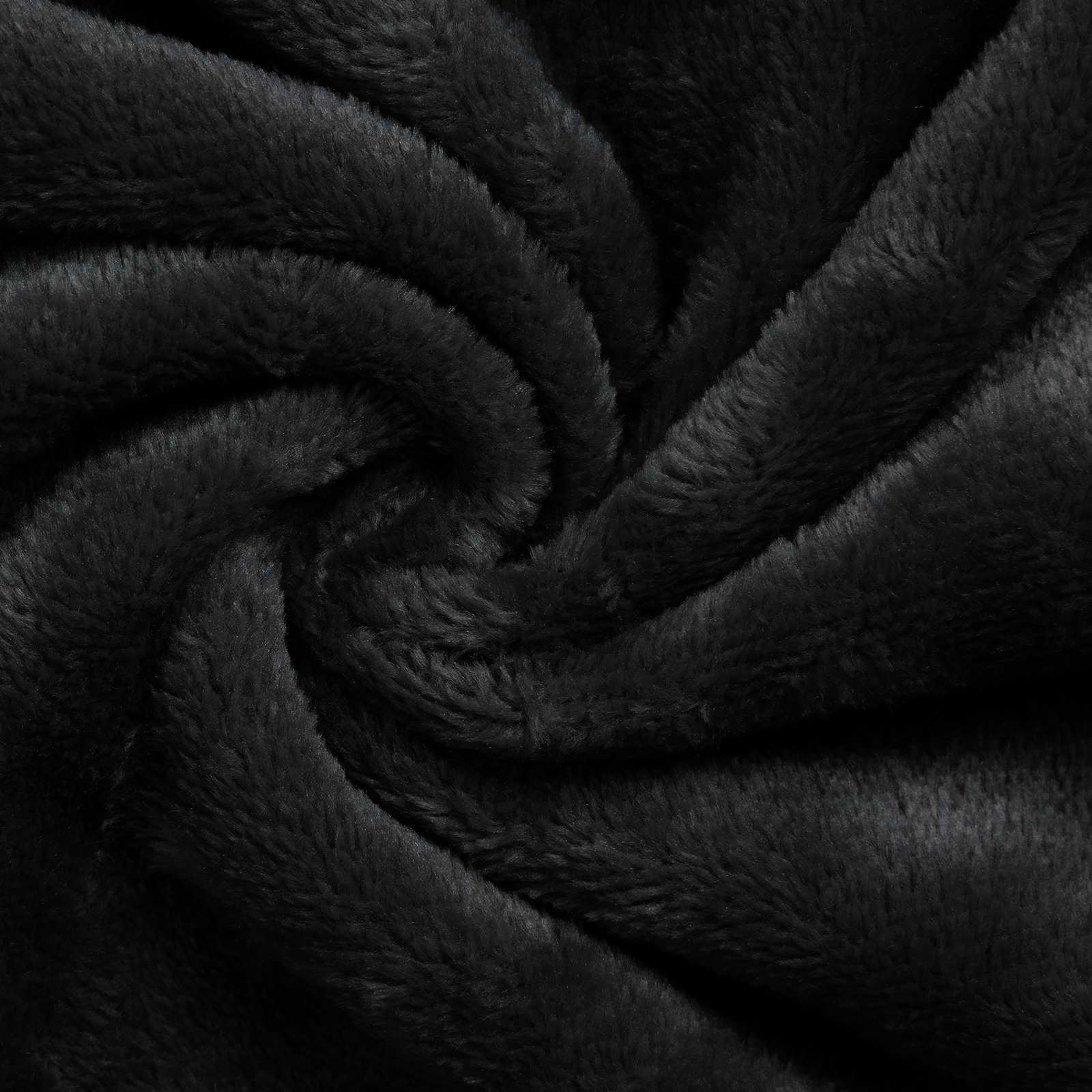 Decken-Hoodie Schwarz F Flanell
