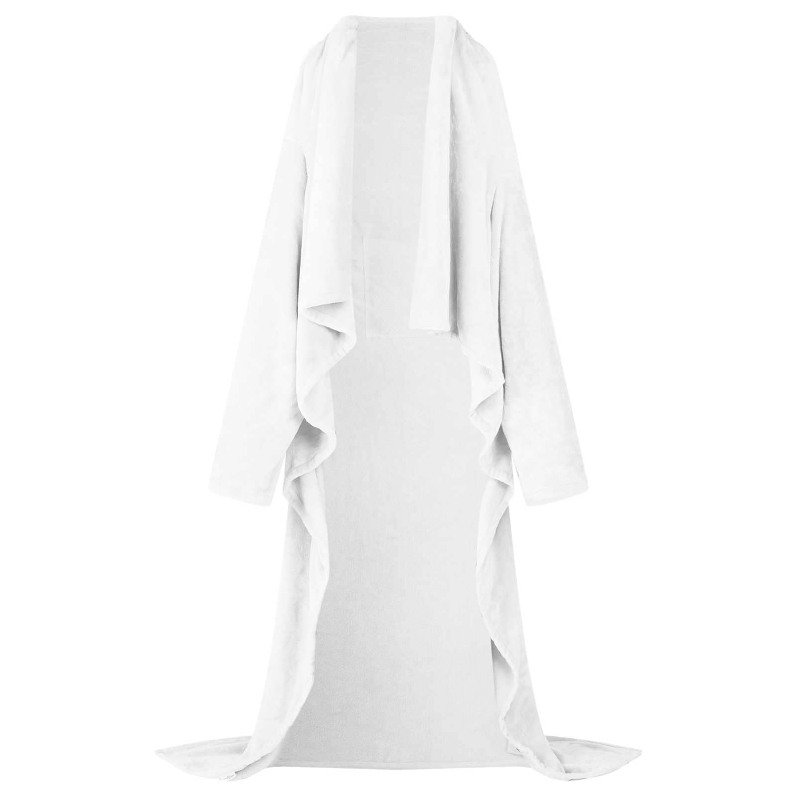 Decken-Hoodie Weiß F Flanell