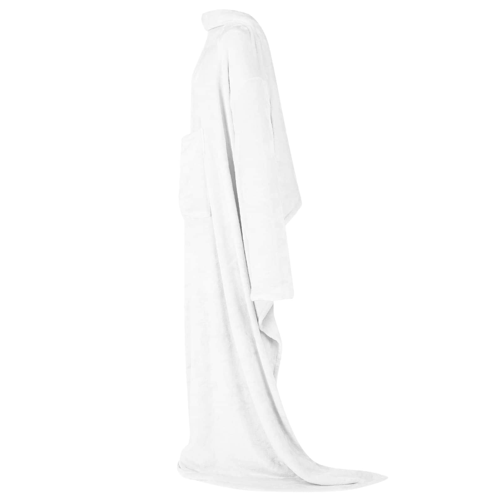 Decken-Hoodie Weiß F Flanell