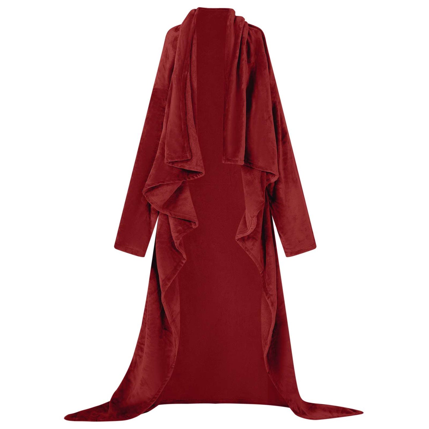 Decken-Hoodie Bordeauxrot F Flanell