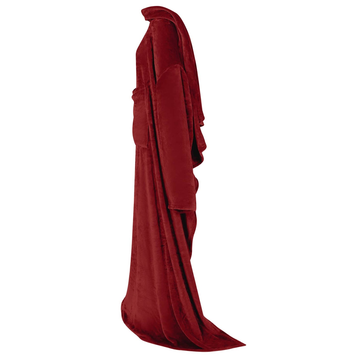 Decken-Hoodie Bordeauxrot F Flanell