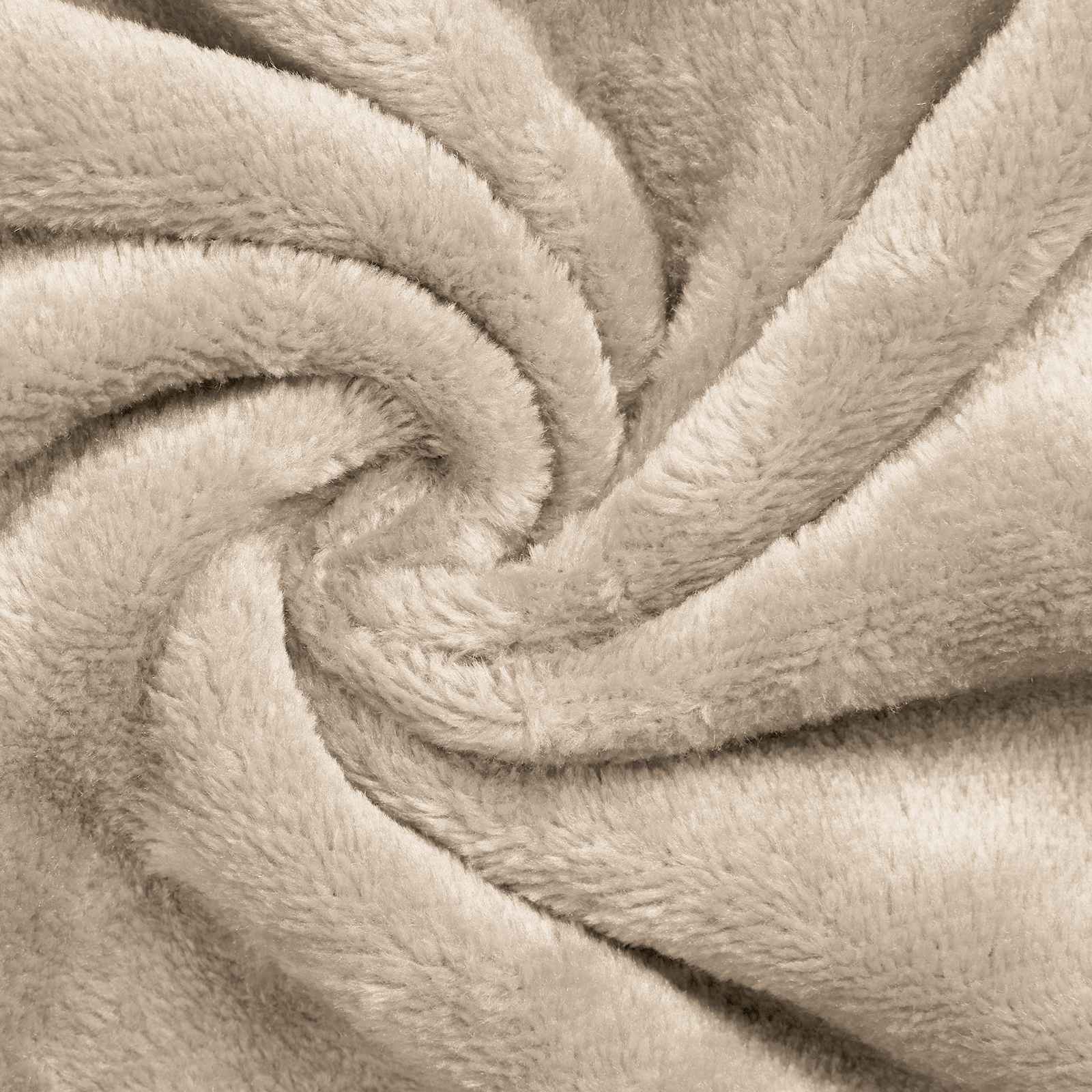 Decken-Hoodie Beige M Fleece und Flanell