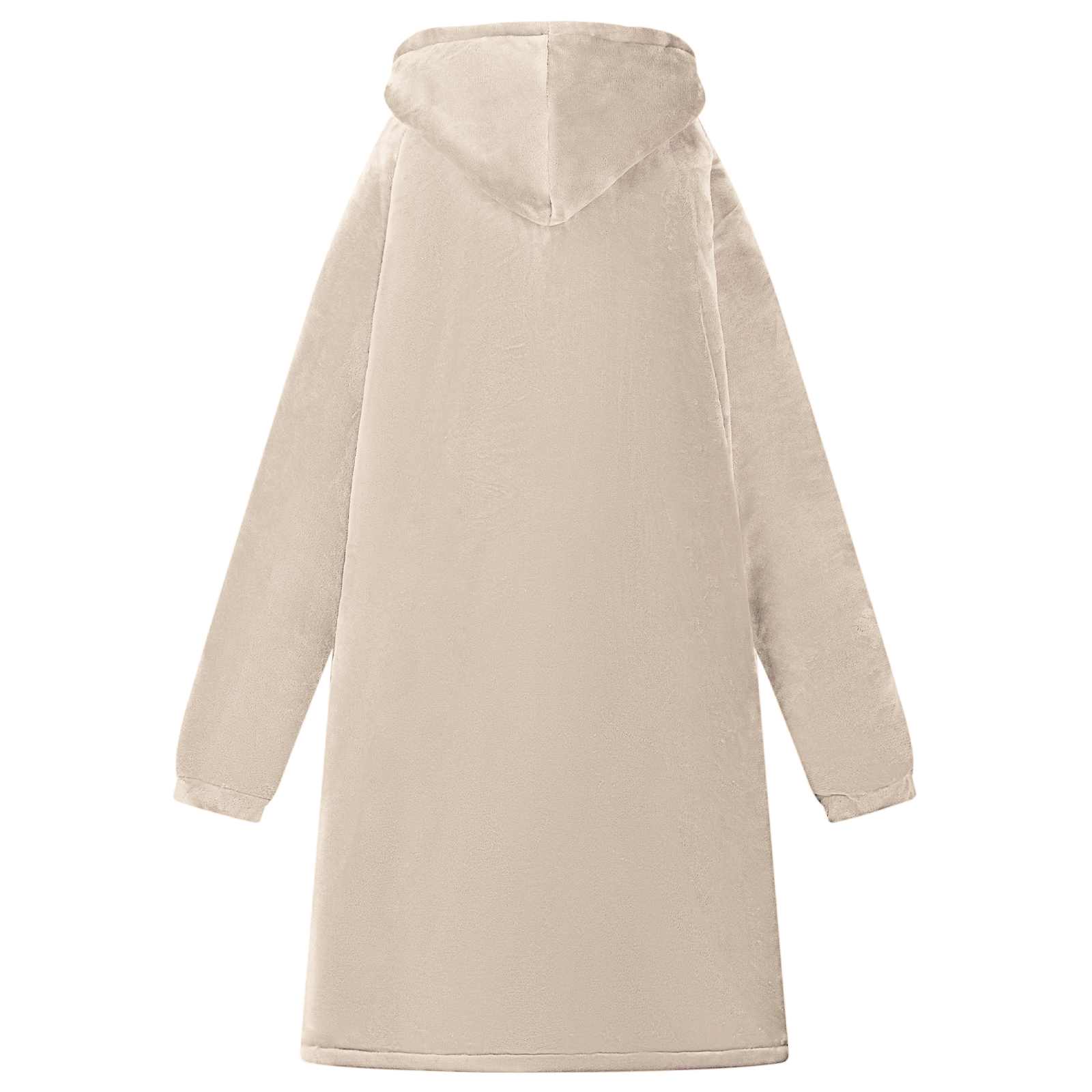 Decken-Hoodie Beige L Fleece und Flanell