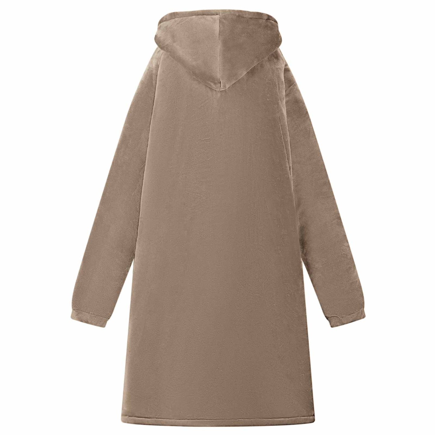 Decken-Hoodie Kamel M Fleece und Flanell