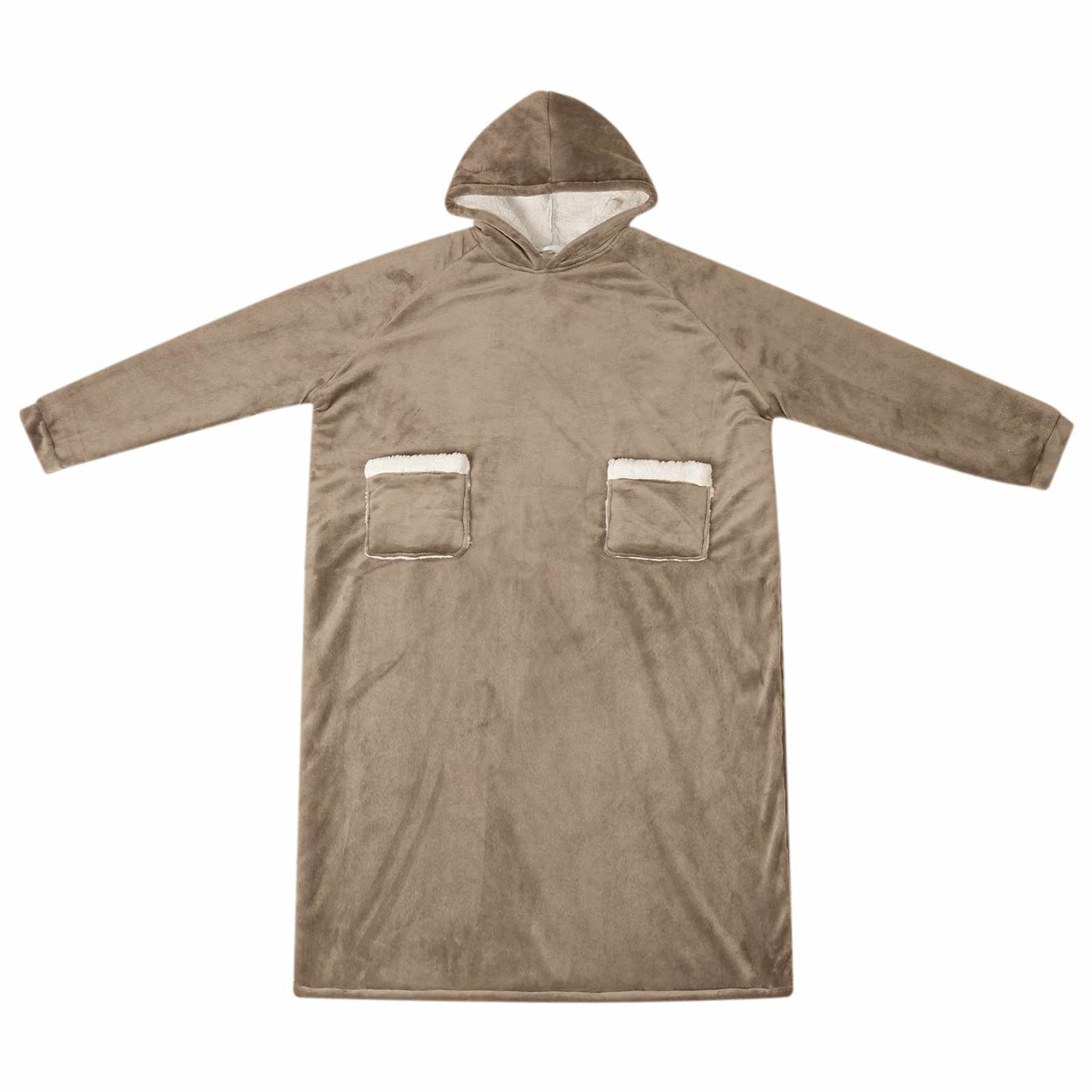 Decken-Hoodie Kamel M Fleece und Flanell
