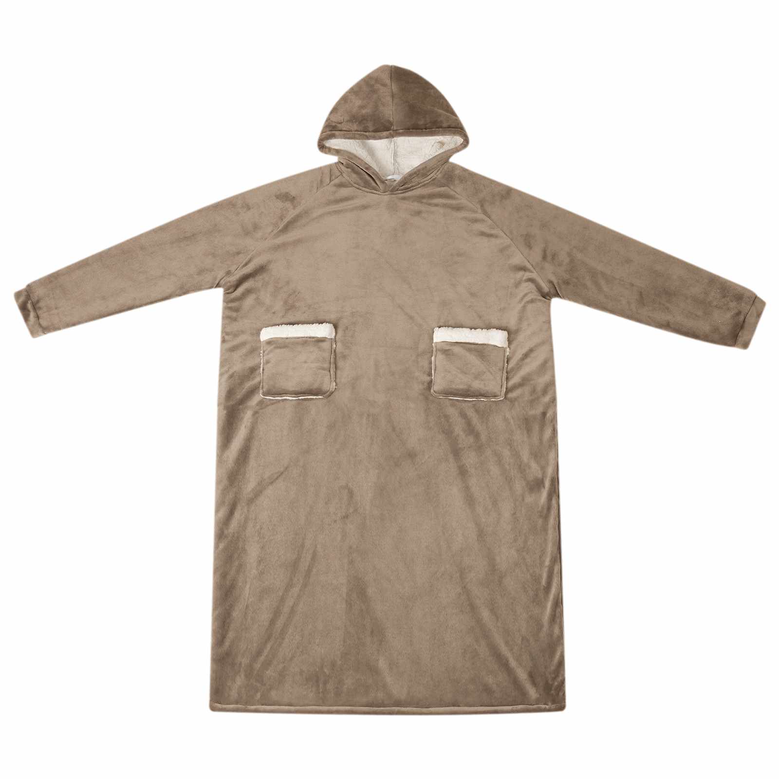 Decken-Hoodie Kamel M Fleece und Flanell