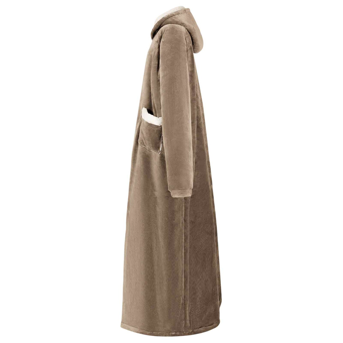 Decken-Hoodie Kamel M Fleece und Flanell
