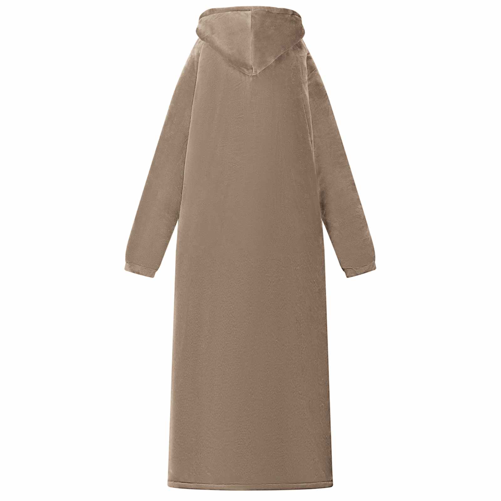 Decken-Hoodie Kamel L Fleece und Flanell