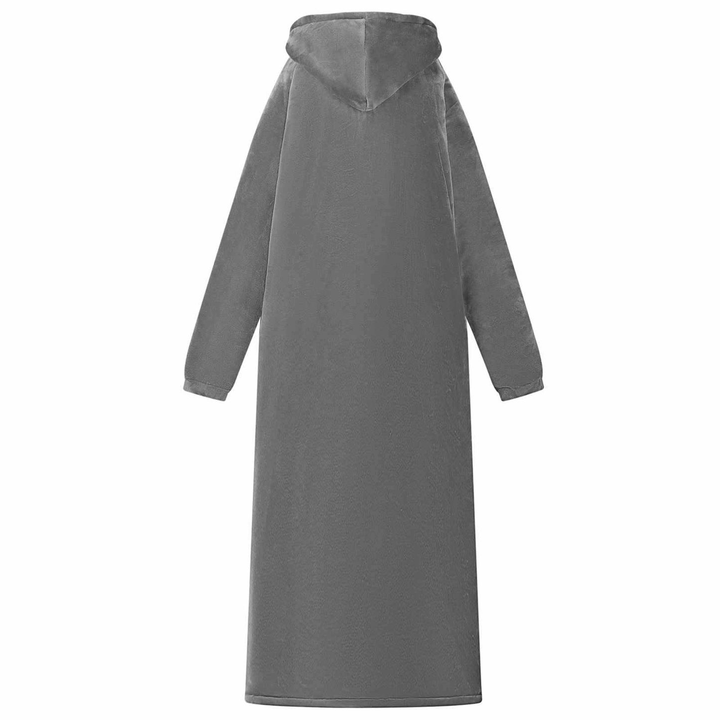 Decken-Hoodie Dunkelgrau L Fleece und Flanell