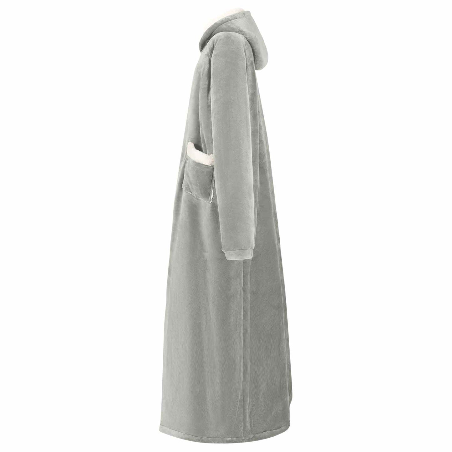 Decken-Hoodie Grau L Fleece und Flanell